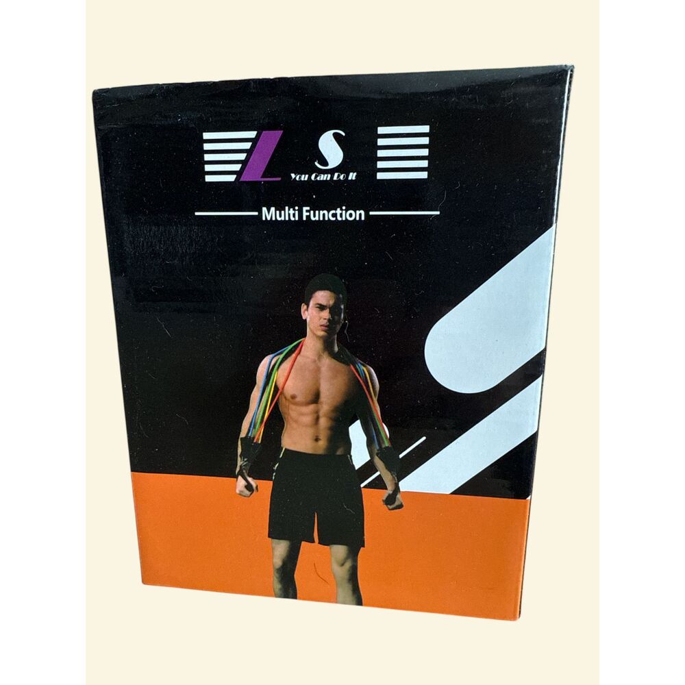 NEW Multi Function Resistance Bands Set Home Gym Workout w Handles Door Anchor